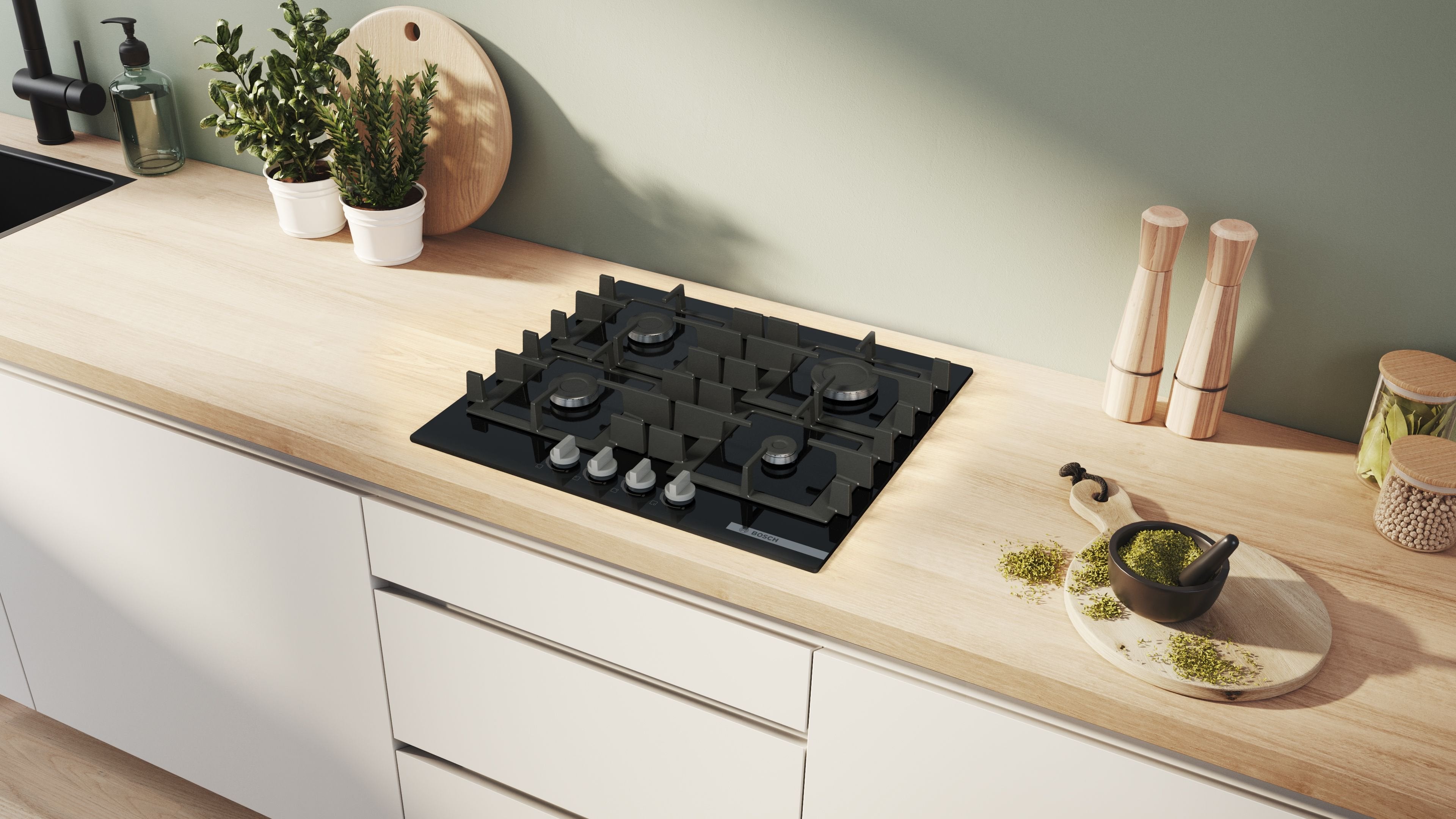 EAN 4242005437856 - Bosch Serie 4 PNP6B6K40 hobs Negro Integrado 59 cm Encimera de gas 4 zona(s) imagen 4