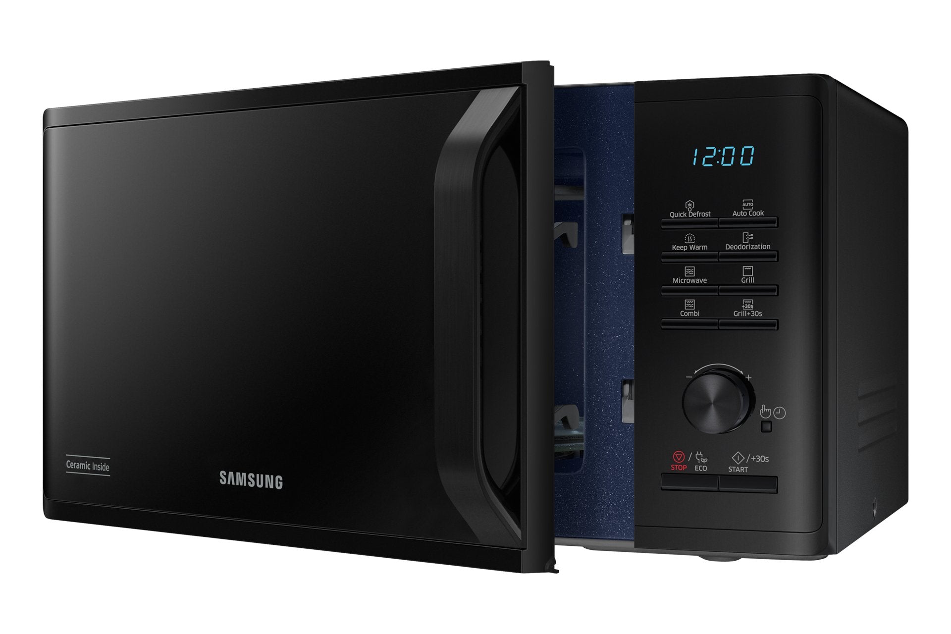 Microondas Samsung Mg23k3515ak/E1 Capacidad 23l Con Grill Negro