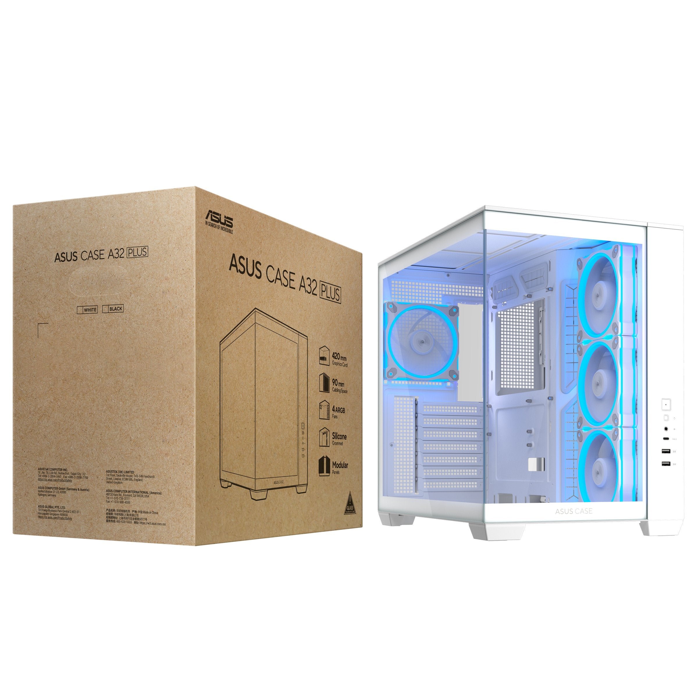 EAN 4711387849859 - ASUS A32 Plus TG ARGB White Midi Tower Blanco imagen 16