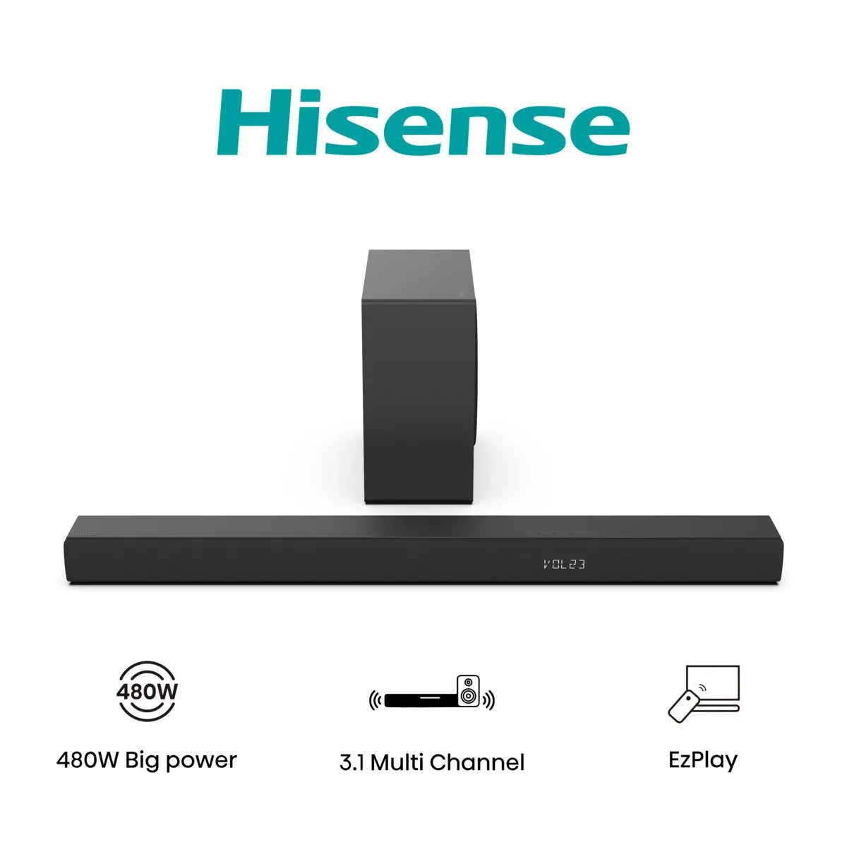 EAN 6942351409085 - Hisense HS3100 Negro 3.1 canales 480 W imagen 1