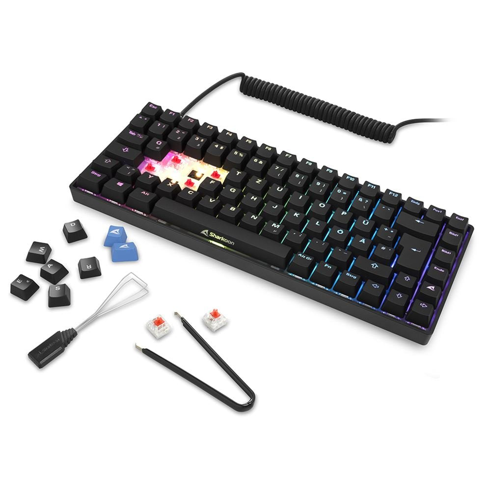 Teclado Aleman Sharkoon Skiller Sgk50 S3, Gaming Negro, Gateron Brown 4044951039142