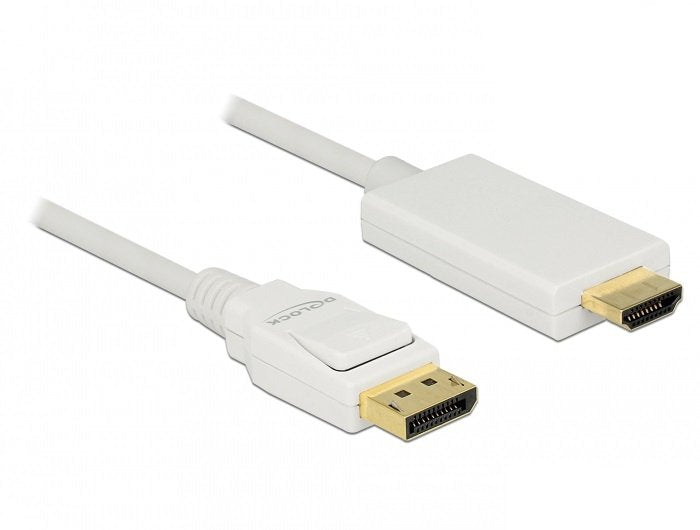 Delock 83819 Cable Displayport 1.2 Macho > High Speed Hdmi-A Macho Pasivo 4k 30 Hz 3 M Blanco