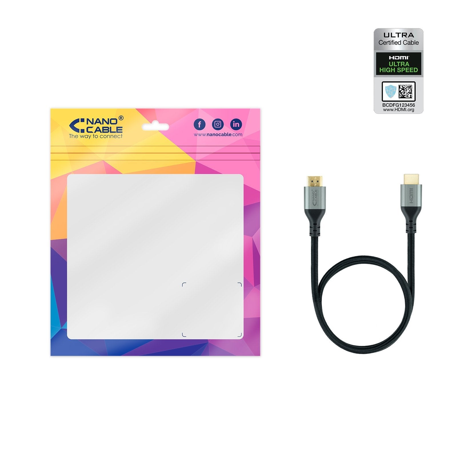 Nanocable Cable Hdmi 2.1 Certificado Ultra Hs M-M 2m - Negro