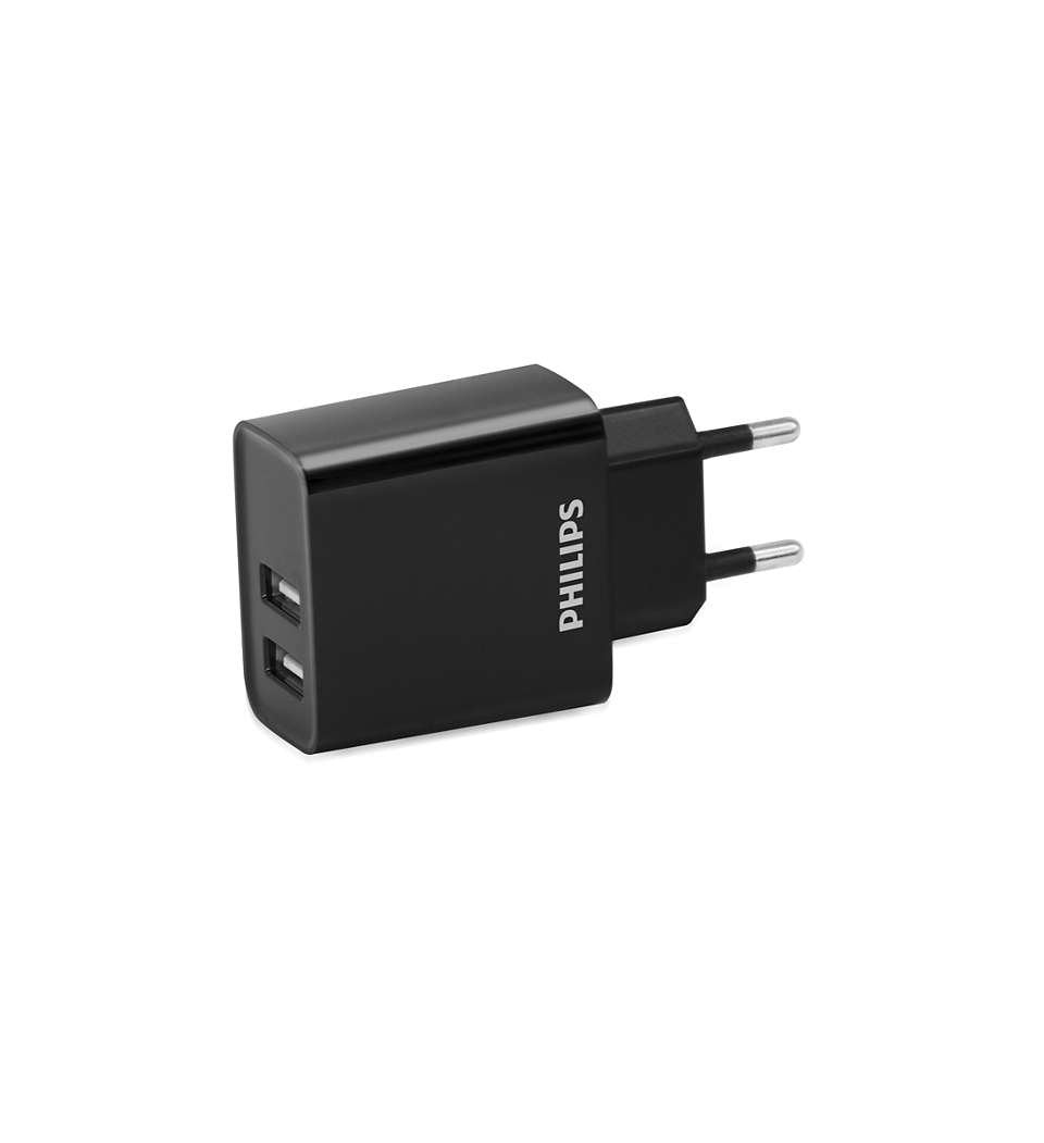 Cargador De Pared Philips Dlp2610 2xusb 15.5w