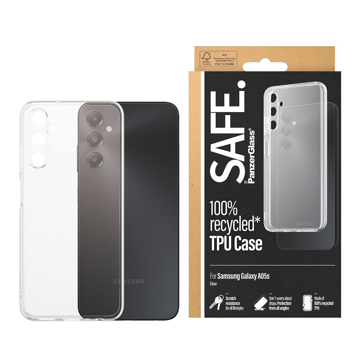 EAN 5711724956577 - PanzerGlass SAFE. by ® TPU Case Transparent Samsung Galaxy A05s funda para teléfono móvil Transparente imagen 2