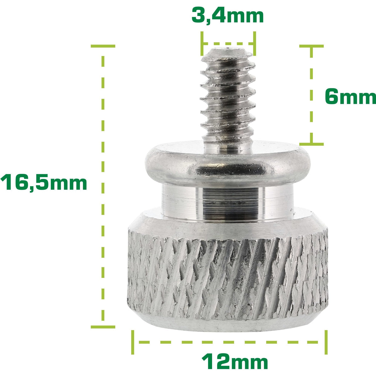 Tornillos De Mariposa Inline Para Cajas, Aluminio, Plateado, 10 Uds. Paquete