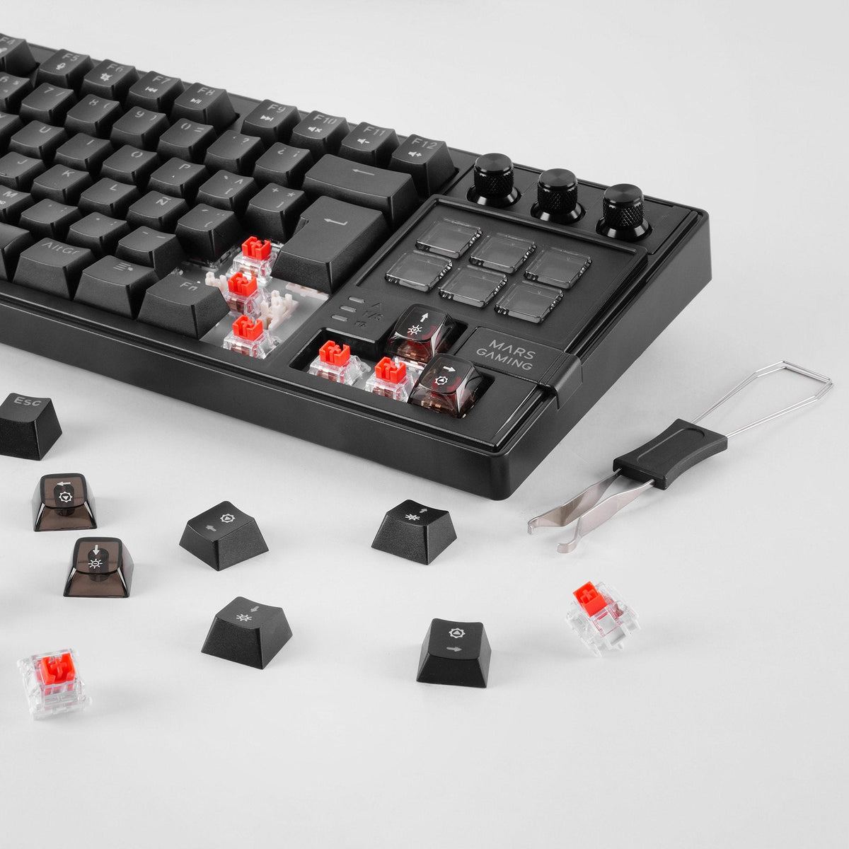 Teclado Gaming Mecánico Mars Gaming Mk-Master Switch Rojo Negro Incluye Smartdeck