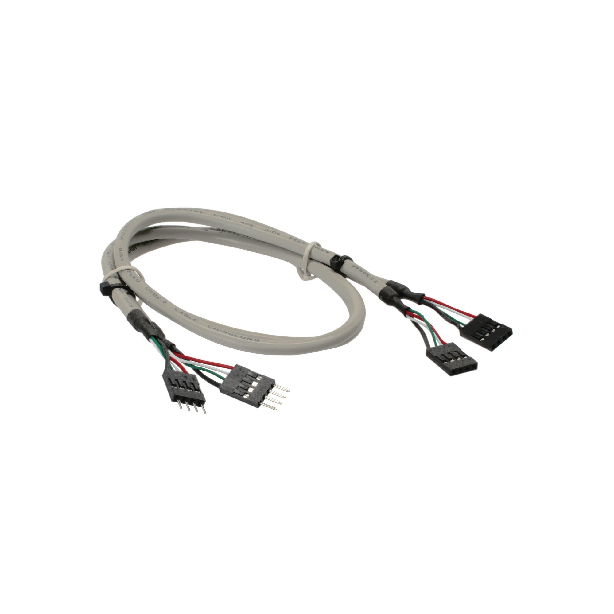 Extensión Inline Usb 2.0 Interna 2x 4 Pines Macho A Hembra 0.6m
