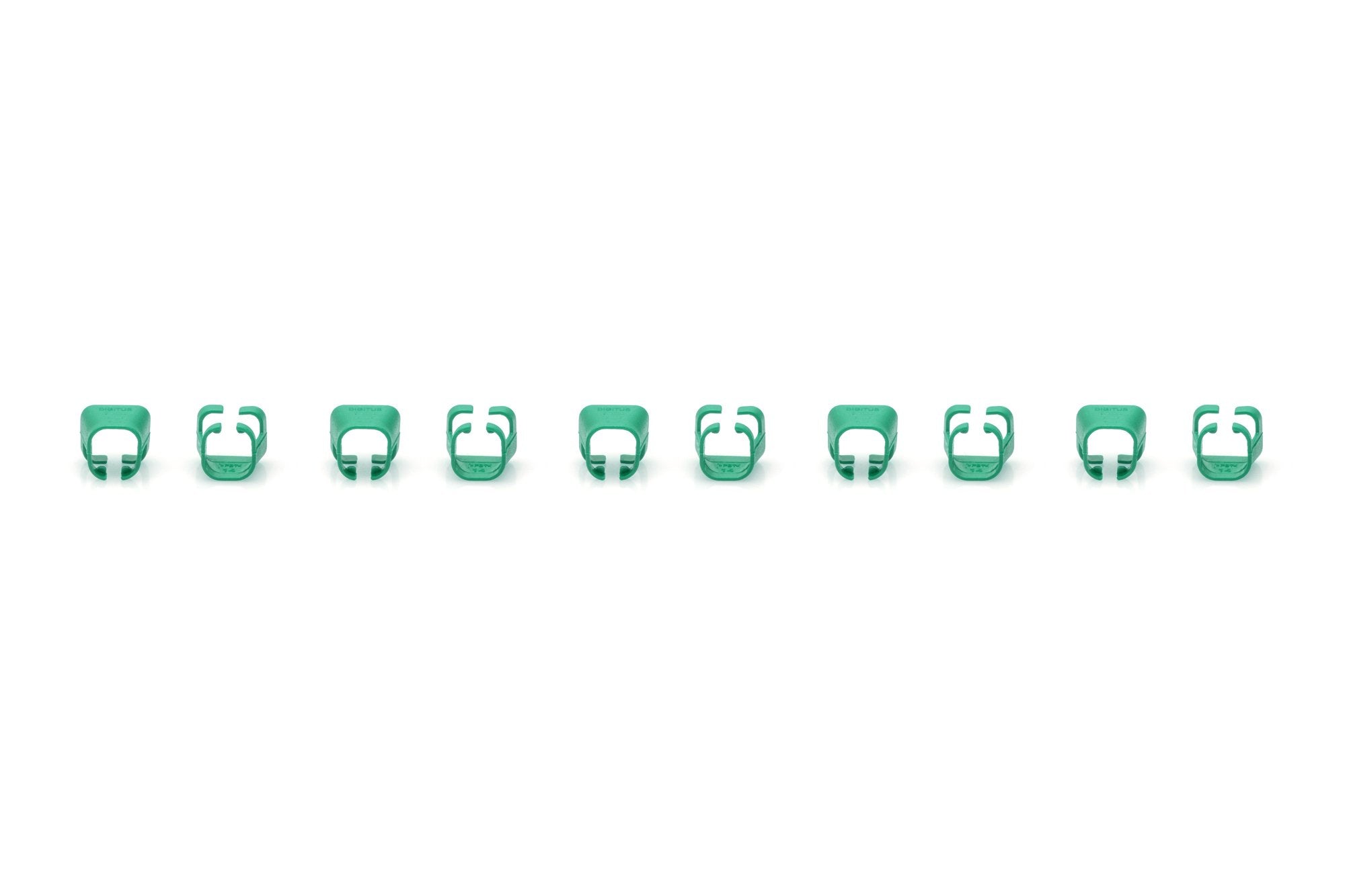 Clips Para Cable Rj 45 Color Verde, 100 Uds.