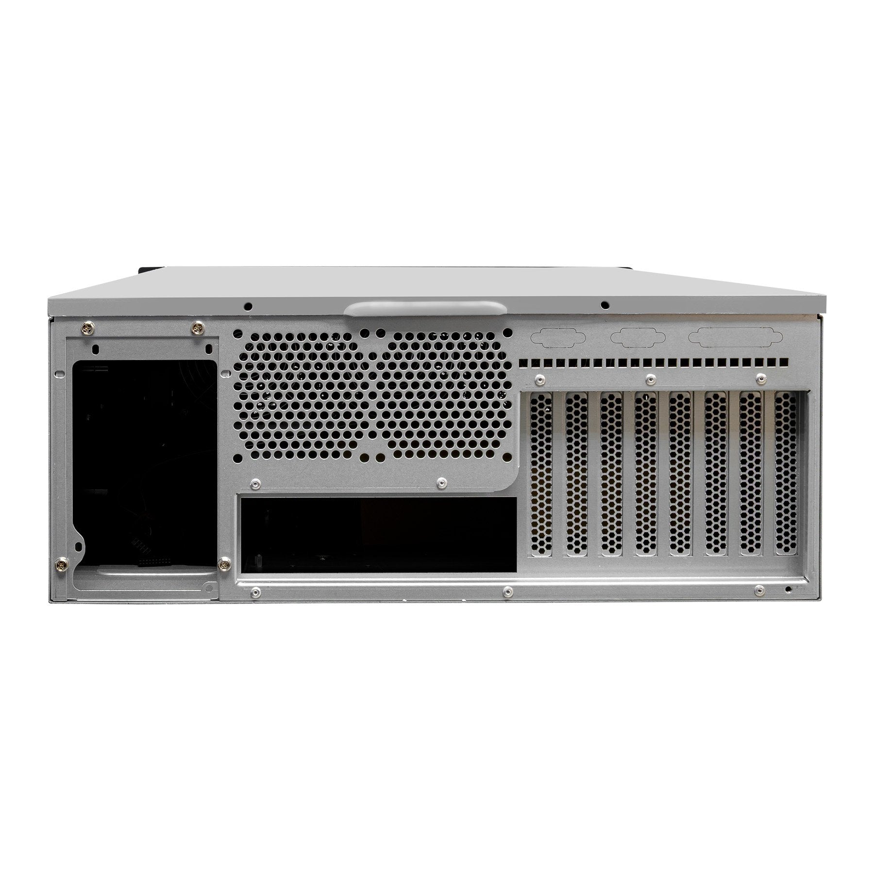 Caja Rack 19" Unykach 4u Sin Fuente Negro Plata 6 Bahias Int 1xusb2.0 1xusb3.0 1xusb-C