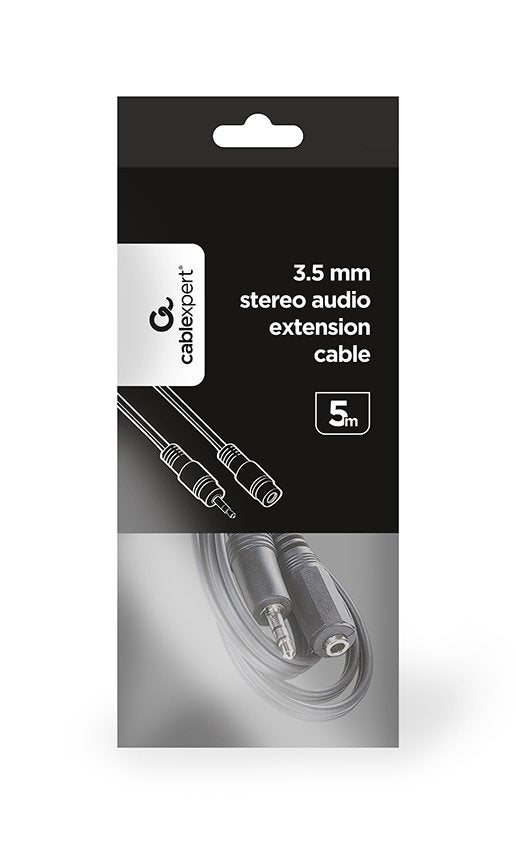 Gembird Cable Jack A Jack 3.5mm (Alargo) M/H 2m  Negro