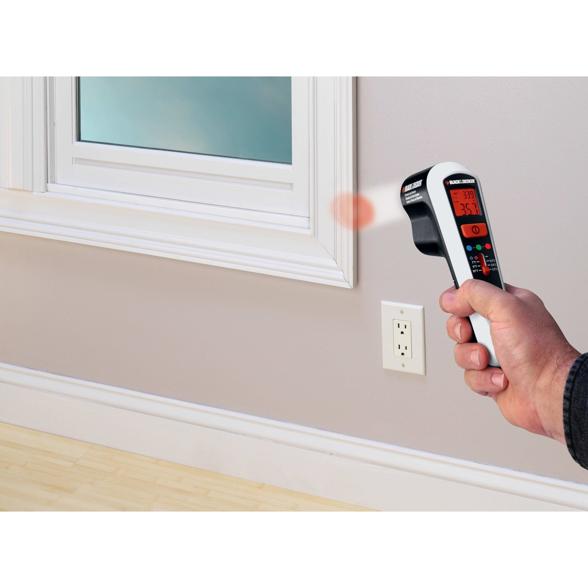Detector De Ahorro De Energía Black+Decker Tld100, Detector Térmico (Blanco/Negro, 9 Voltios)