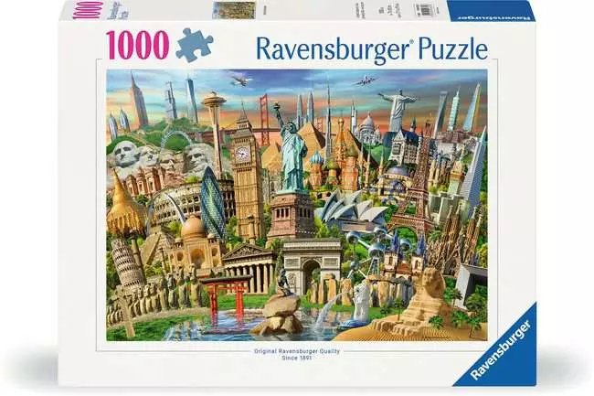 Ravensburger Puzzle Lugares De Interés En Todo El Mundo 1000 Piezas 12000332