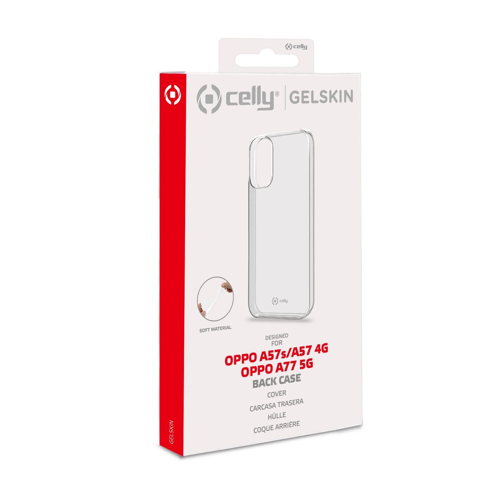 Celly Gelskin Funda Para Oppo A57s,A57 4g,A77 5g  (6.56") Transparente