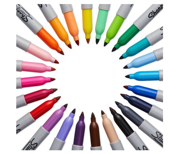 Juego De Rotuladores Permanentes Sharpie Fine Color Burst - 24 Colores
