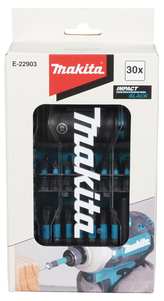 Makita Impact Black Bit- & Schlagnuss-Set, 30-Tlg.