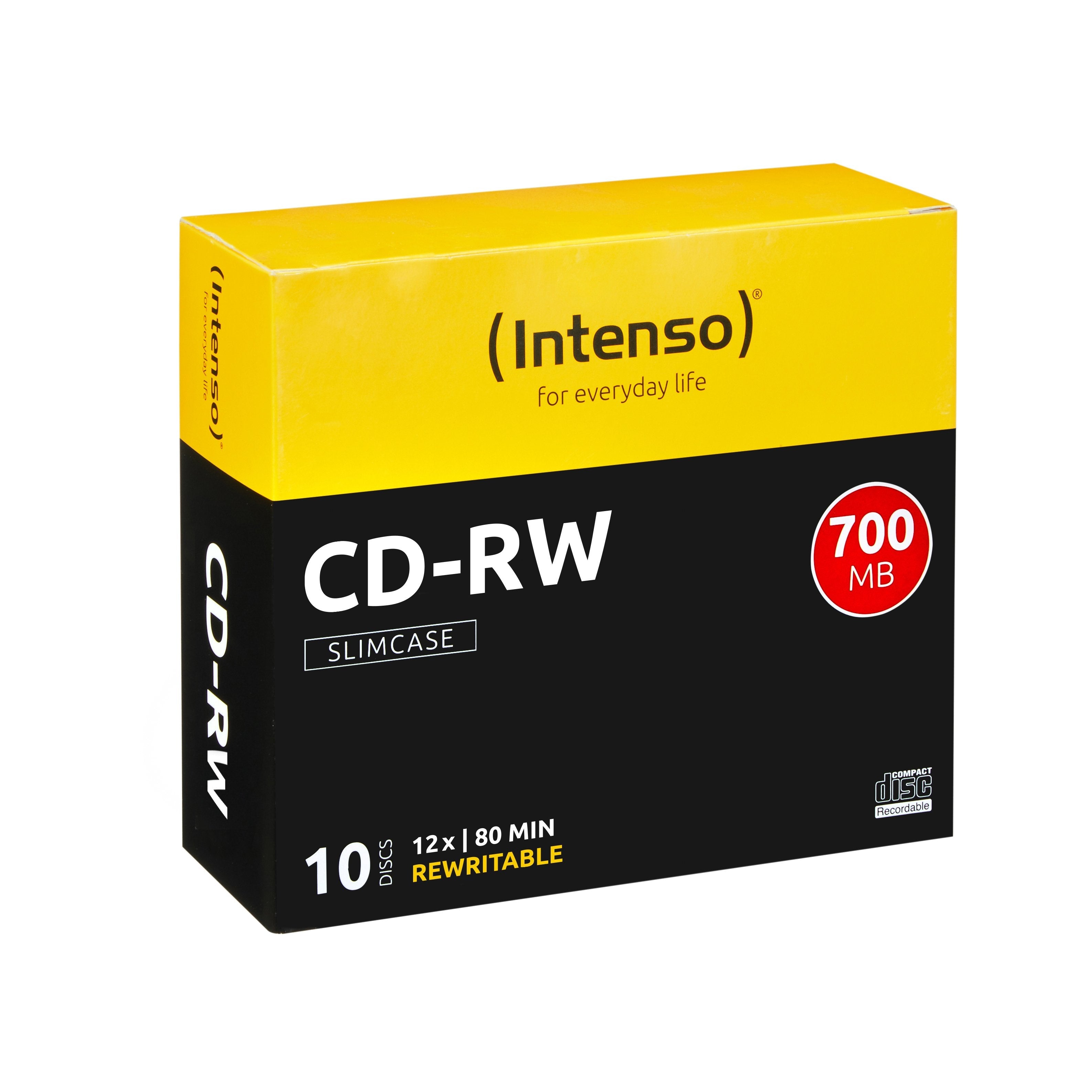 Intenso Cd-Rw 700 Mb, Cd Vírgenes 12x, 10 Unidades 2801622