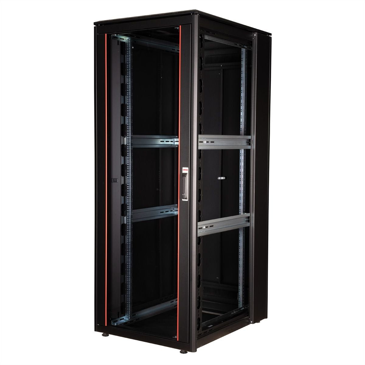 Roline 19-Zoll Netzwerkschrank Pro 42 He, 800x1000 Bxt Glastr Schwarz