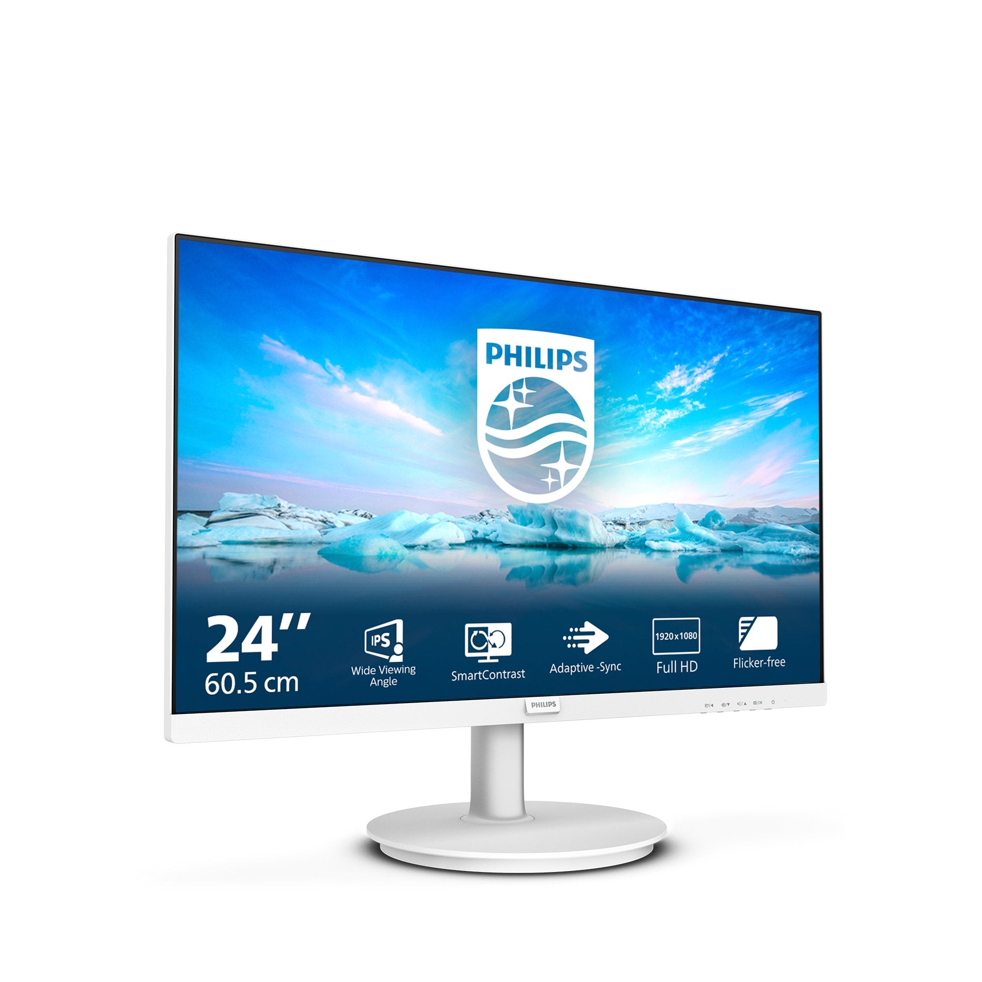 EAN 8712581804343 - Philips V Line 241V8AW/00 pantalla para PC 60,5 cm (23.8") 1920 x 1080 Pixeles Full HD LCD Blanco imagen 2