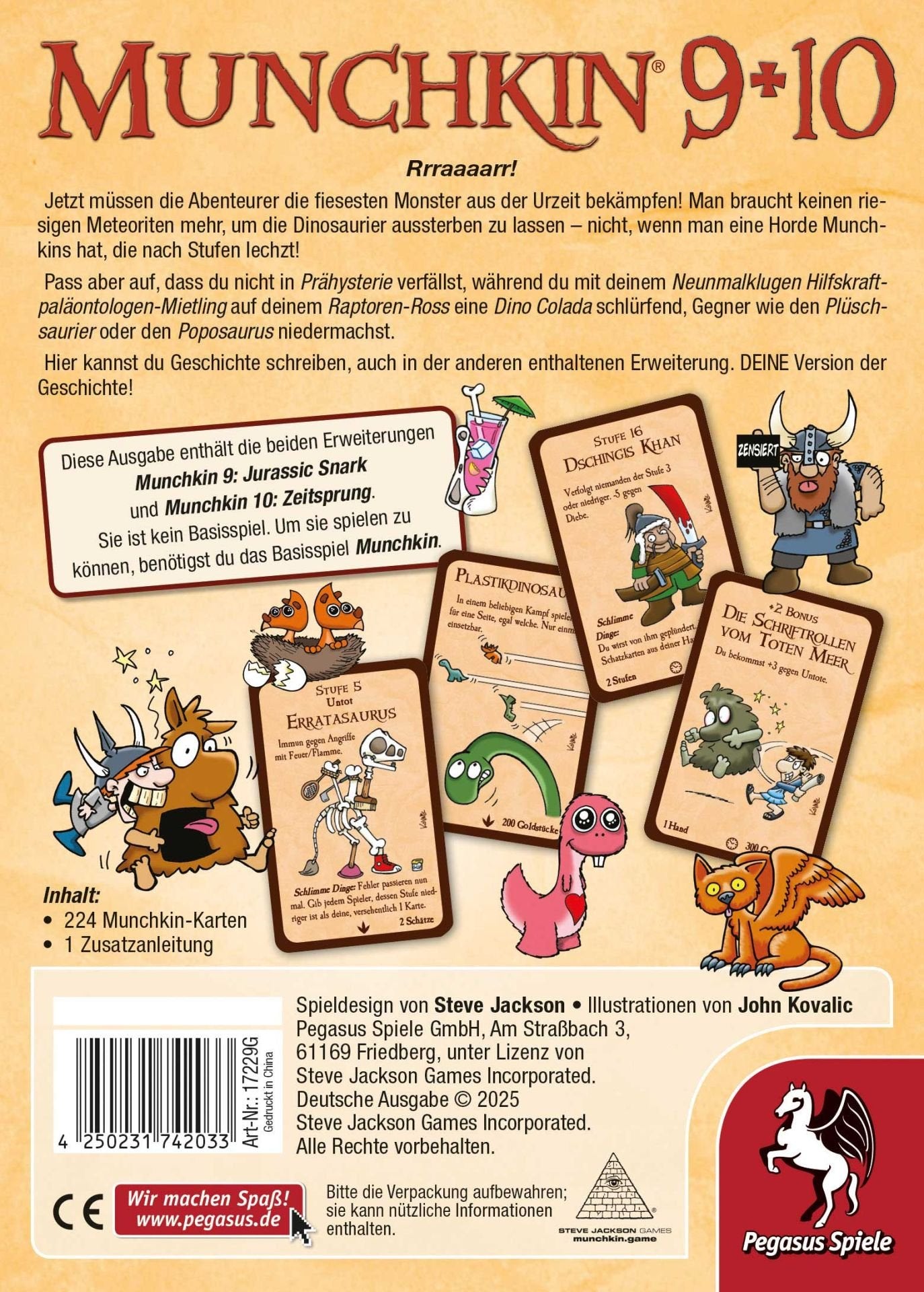 Pegasus Munchkin 9+10, Expansión Del Juego De Cartas 17229g