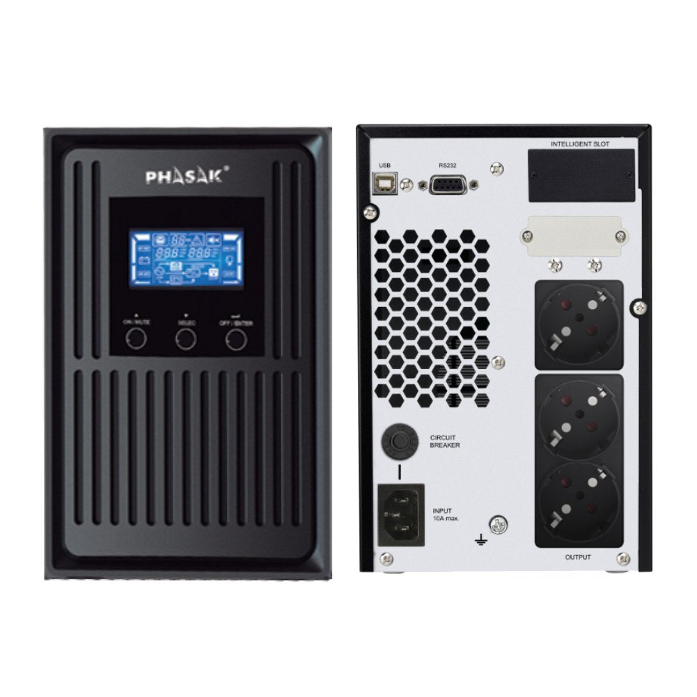 Sai Online Conqueror Pro 1000 Va Online Lcd 1000va-900w 3 Salidas Formato Torre
