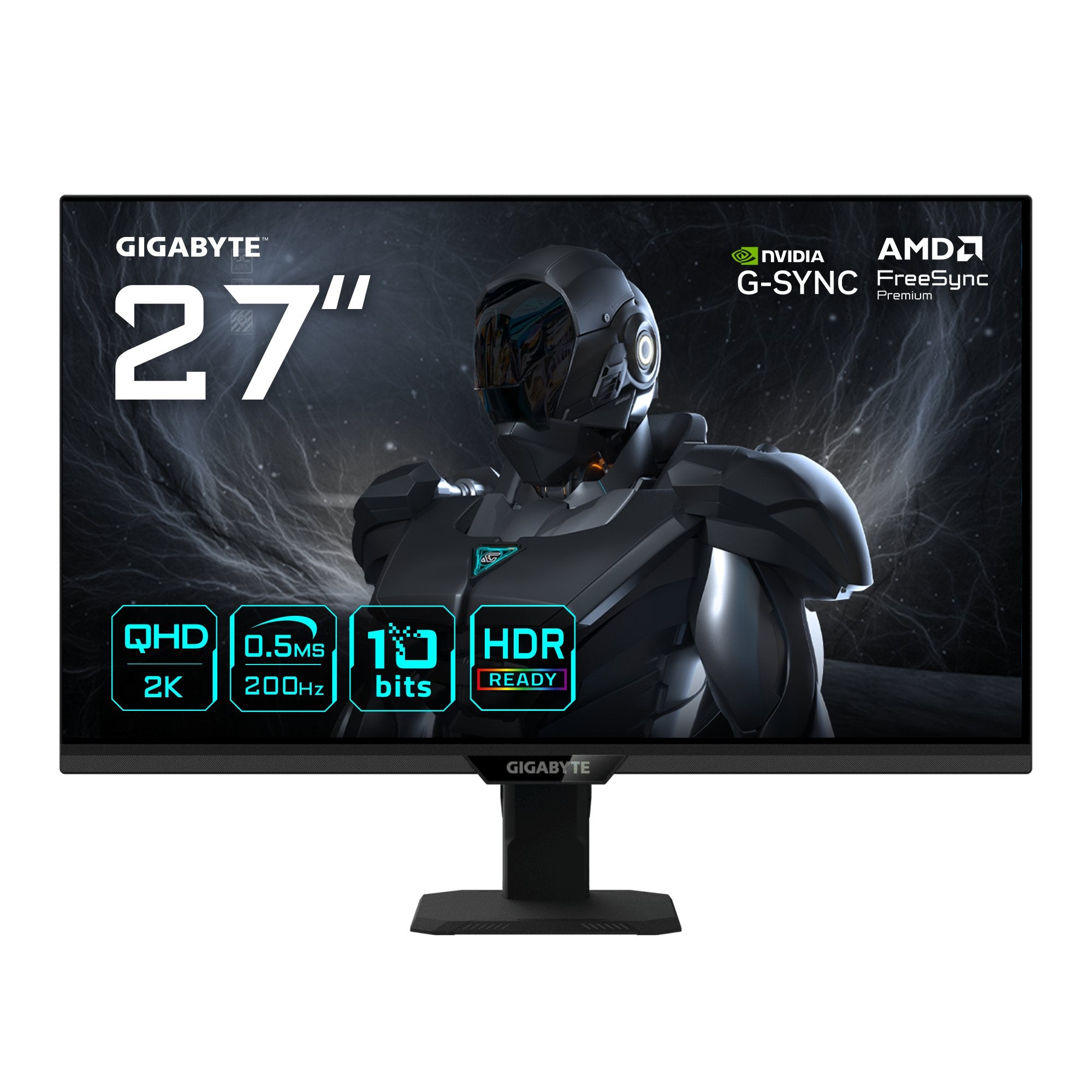 Monitor Para Juegos Gigabyte G27q20t 27" Negro, Qhd, Ss-Ips, Hdmi, Dp, Free Sync Premium, Panel De 200 Hz)