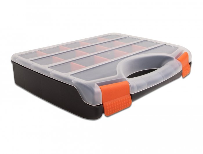 Sortimentsbox Mit 17 Fächern 320 X 255 X 60 Mm Naranja   Schwarz