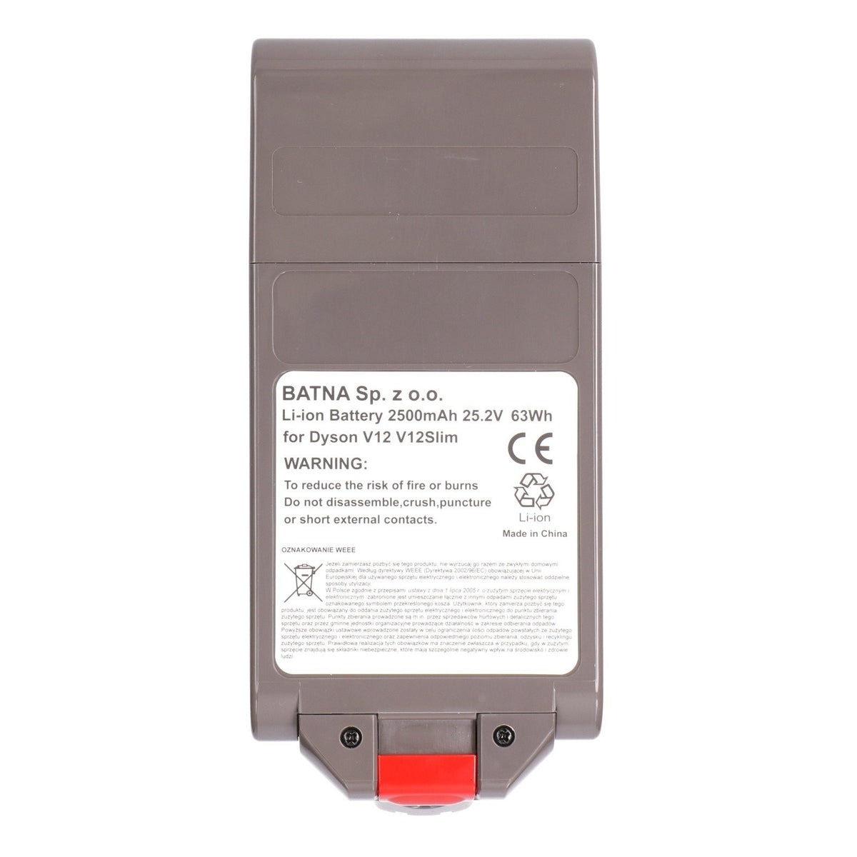 EAN 5907207223001 - Extralink BATERIA DYSON, V12 25.2V 2500MAH Batería Aspiradora sin cables imagen 2
