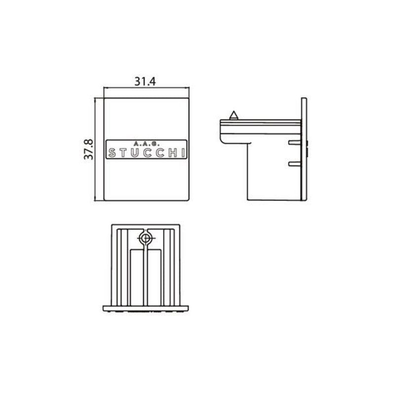 Brumberg 87132080 Endstück 3-Ph.-Stromschiene Onetrack Dali   Schaltbar, Schwarz
