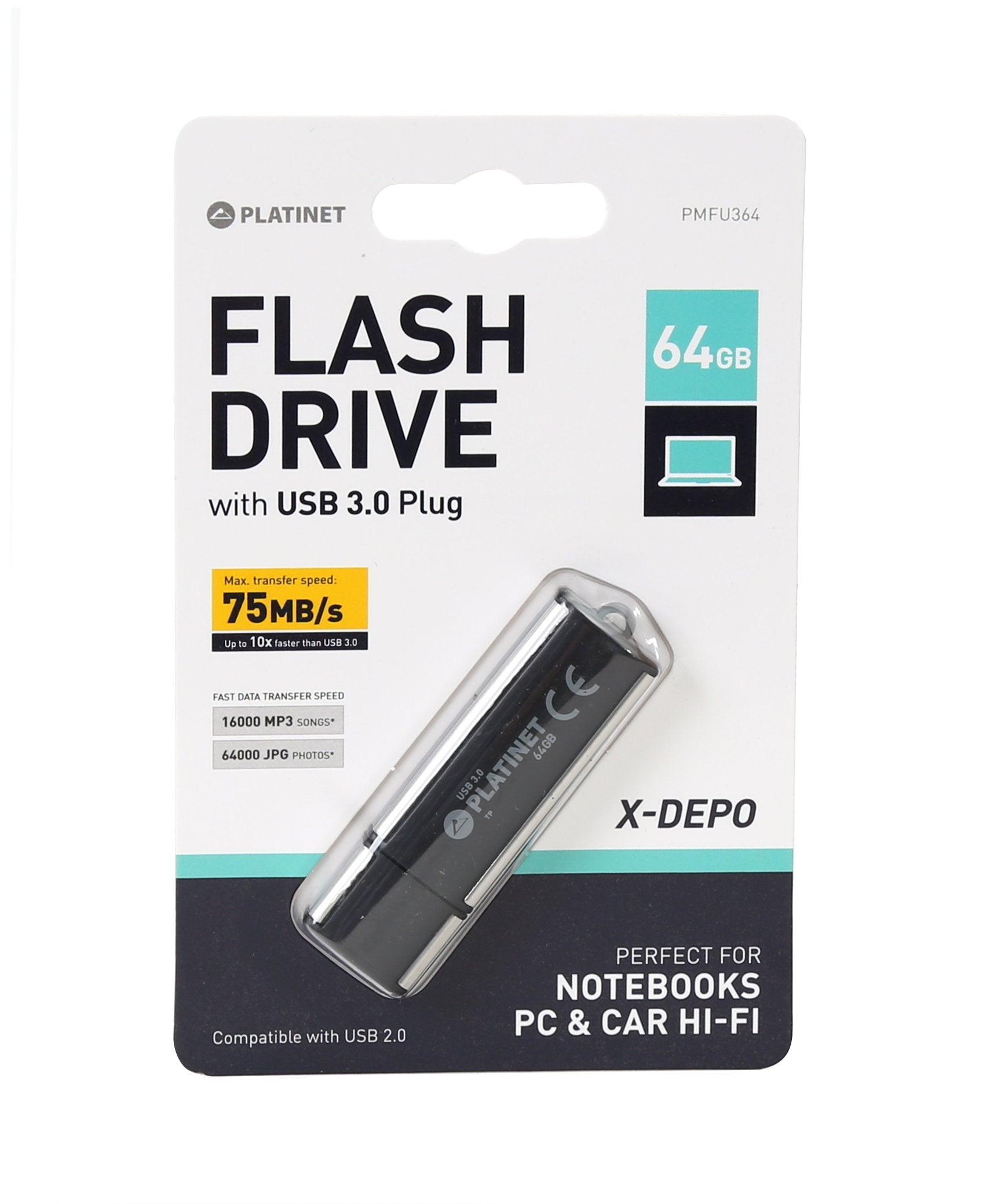 Pendrive Platinet Usb 3.0 X-Depo 64gb Pmfu364
