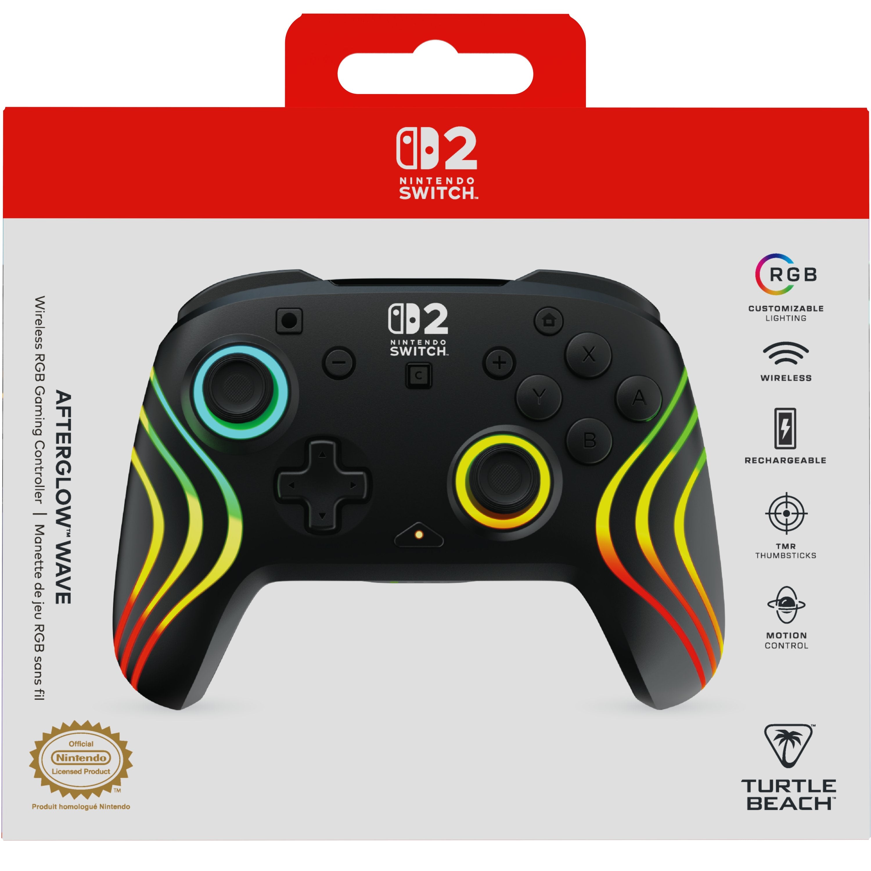 Turtle Beach Afterglow Negro Mando De Juego Rgb Inalámbrico Para Nintendo Switch 2
