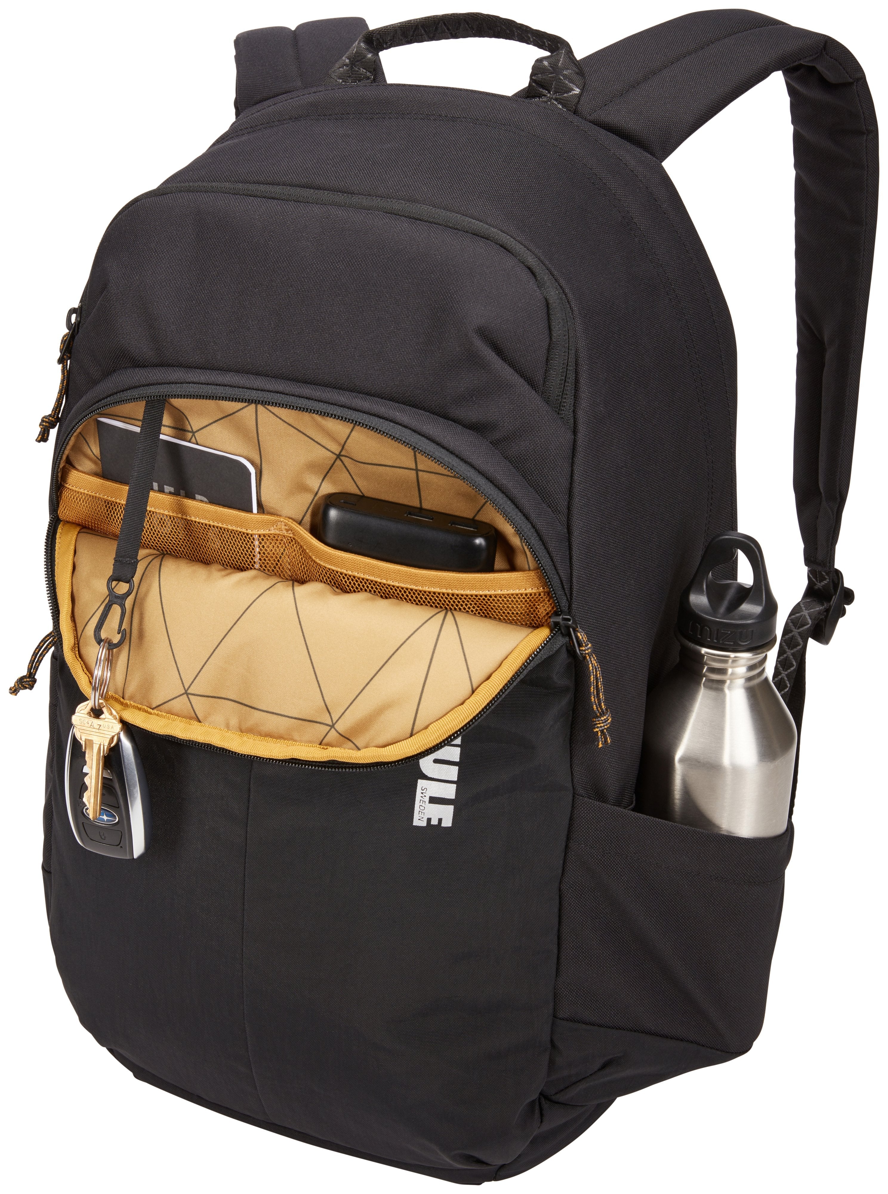 Thule Campus Tcam-8116 Black Mochila Negro Nylon, Poliéster Negro, Ciudad, 40,6 Cm (16"), Compartimento Del Portátil, Nylon, Poliéster