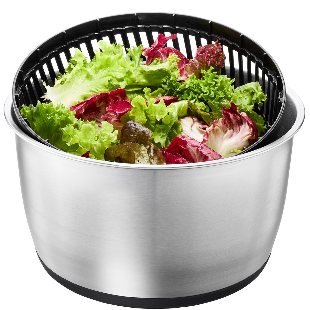 Gefu Push It Salatschleuder Edelstahl