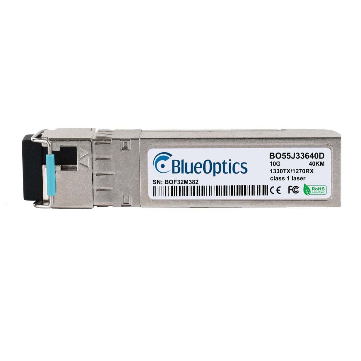 Blueoptics Rad Sfp-P-6adh Blueoptics Bo55j33640d Sfp+ Bidi Transceiver, Lc-Simplex, 10gbase-Bx-D, Singlemode Fiber, Tx1330nm/Rx1270nm, 40km