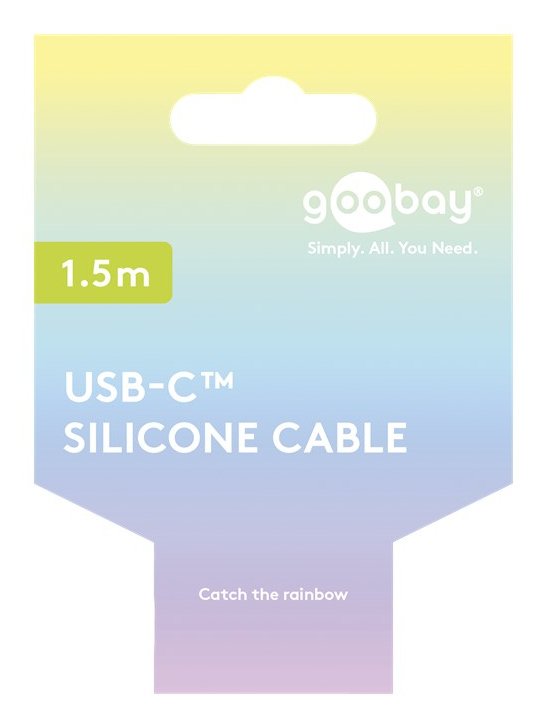 Goobay Usb-C Silicone Cable, 1.5 M, Turquoise