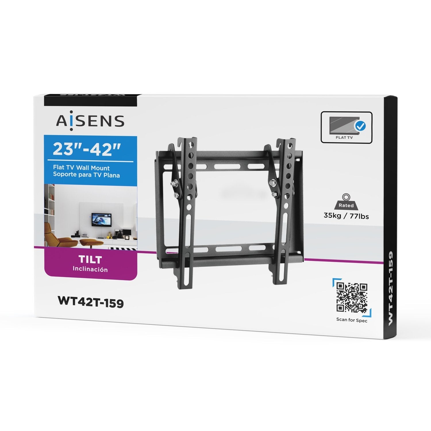 Aisens Soporte Eco Inclinable Para Monitor/Tv 35kg De 23-42 - Negro