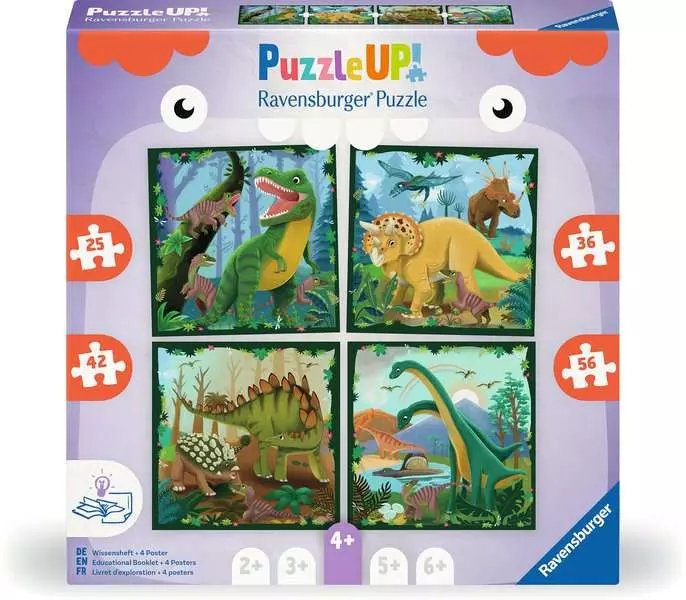 Ravensburger Rompecabezas! - Dinosaurios 25, 36, 42 Y 56 Partes 12004003