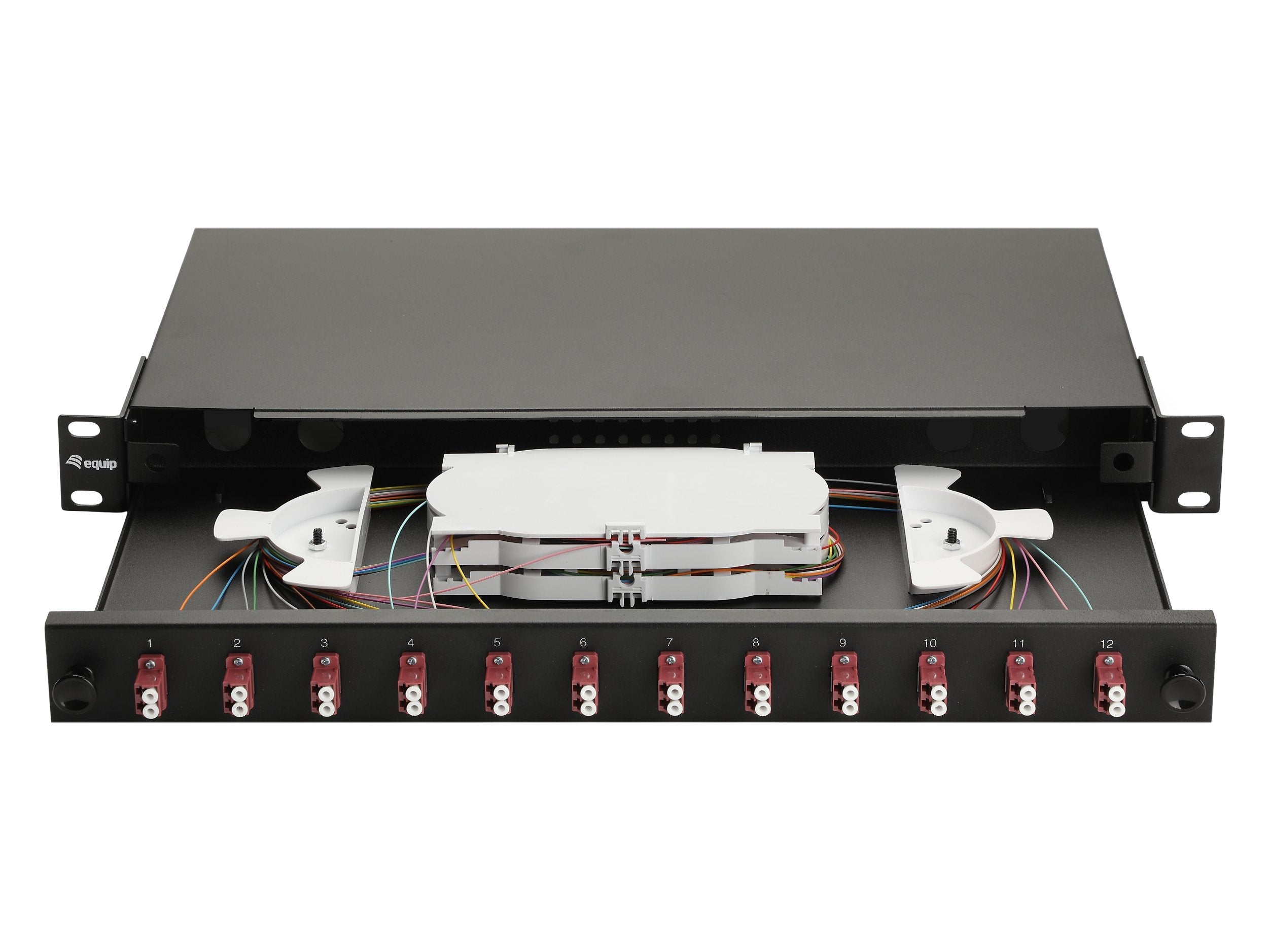 Equip Lwl-Spleisskamen 12-Port Lc-Duplex Om4 1u Komplett Sw