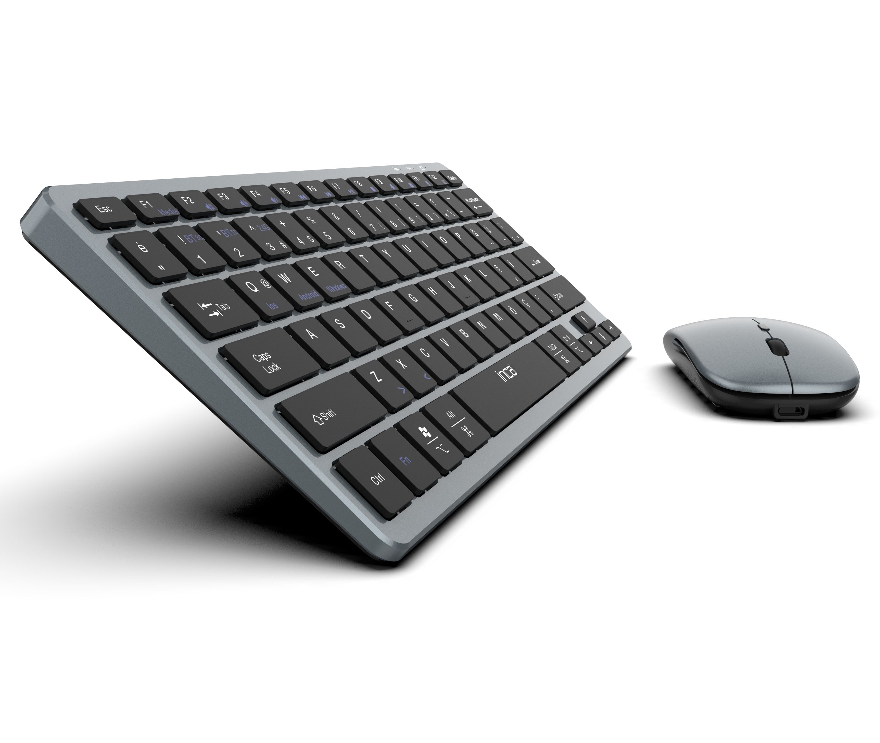 Teclado Aleman + Ratón Inca Ibk-572bt Rf Wireless + Bluetooth Negro