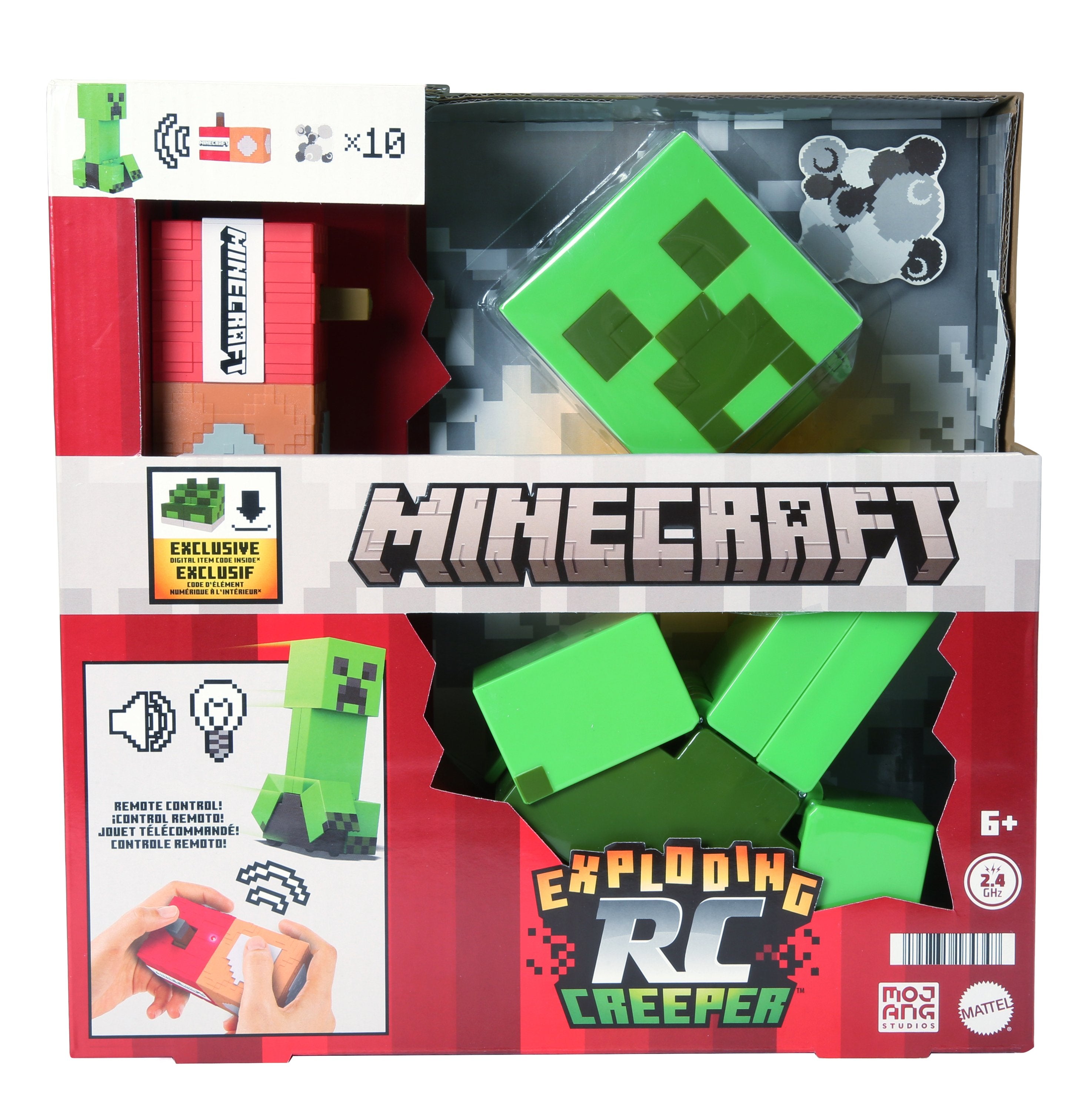 Mattel Minecraft Explosión Control Remoto Creeper Figura De Juguete Hrr48