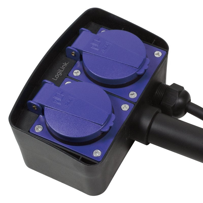 Logilink Lps214 Base Múltiple 2 M 2 Salidas Ac Exterior Negro, Azul