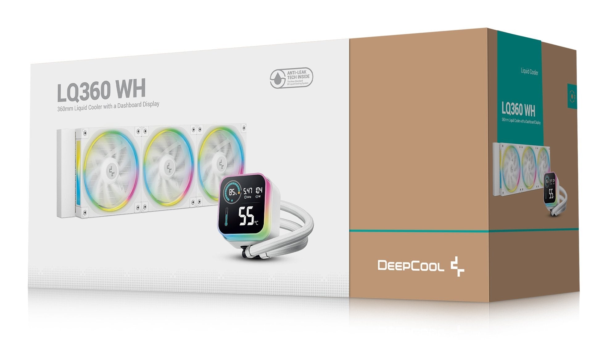 Refrigerador Liquido Cpu Deepcool Lq360 Ledrgb Aio Display R-Lq360-Whlsmw-G-1