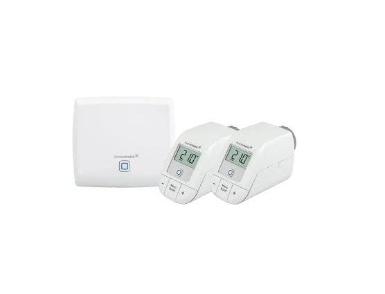 Calefacción Homematic Ip Starter Set (Hmip-Sk16) (Blanco, Punto De Acceso Ip Homematic (Hmip-Hap), 2 Termostatos De Radiador Homematic Ip - Básico (Hmip-Etrv-B))