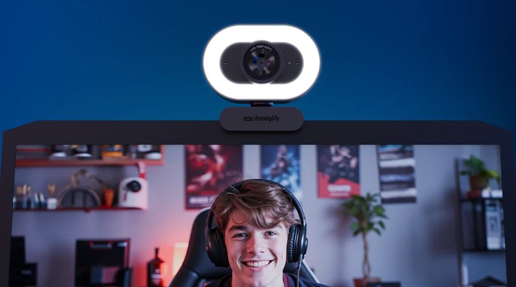 Webcam Streamplify Cam Plus Fullhd 60fps With Ring Light -