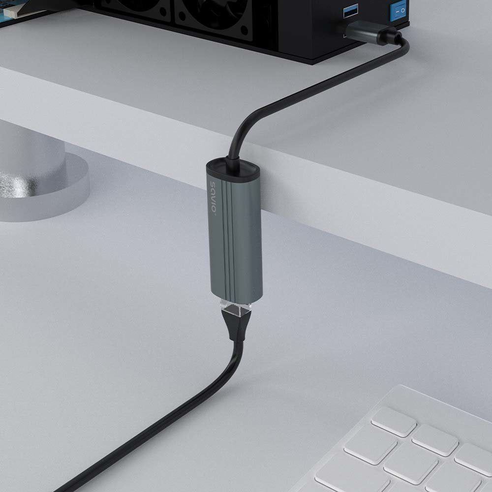 Savio Ak-55 Adapter Usb-A 3.1 Gen 1 Do Rj-45 Gigabit Ethernet