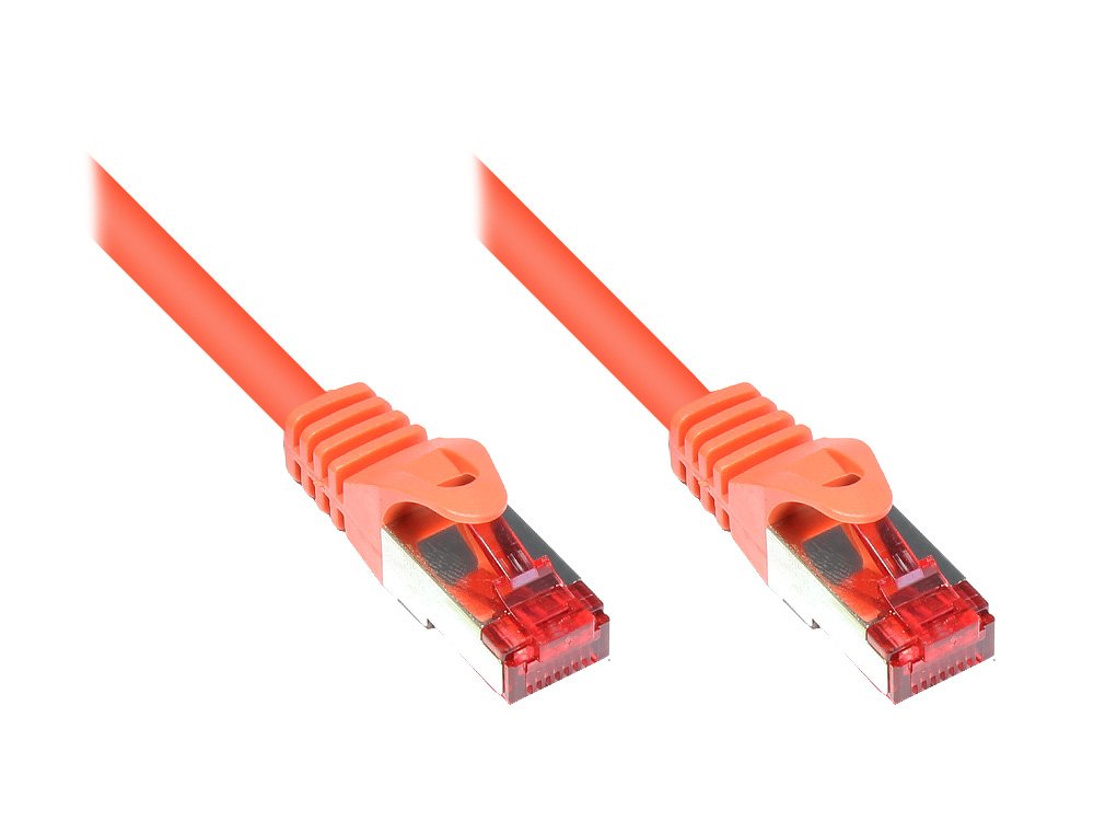 Goodconnections Cable De Red Mit Rastnasenschutz, Cat. 6, S Ftp, Pimf, Pvc, 250mhz, Naranja, 50m,