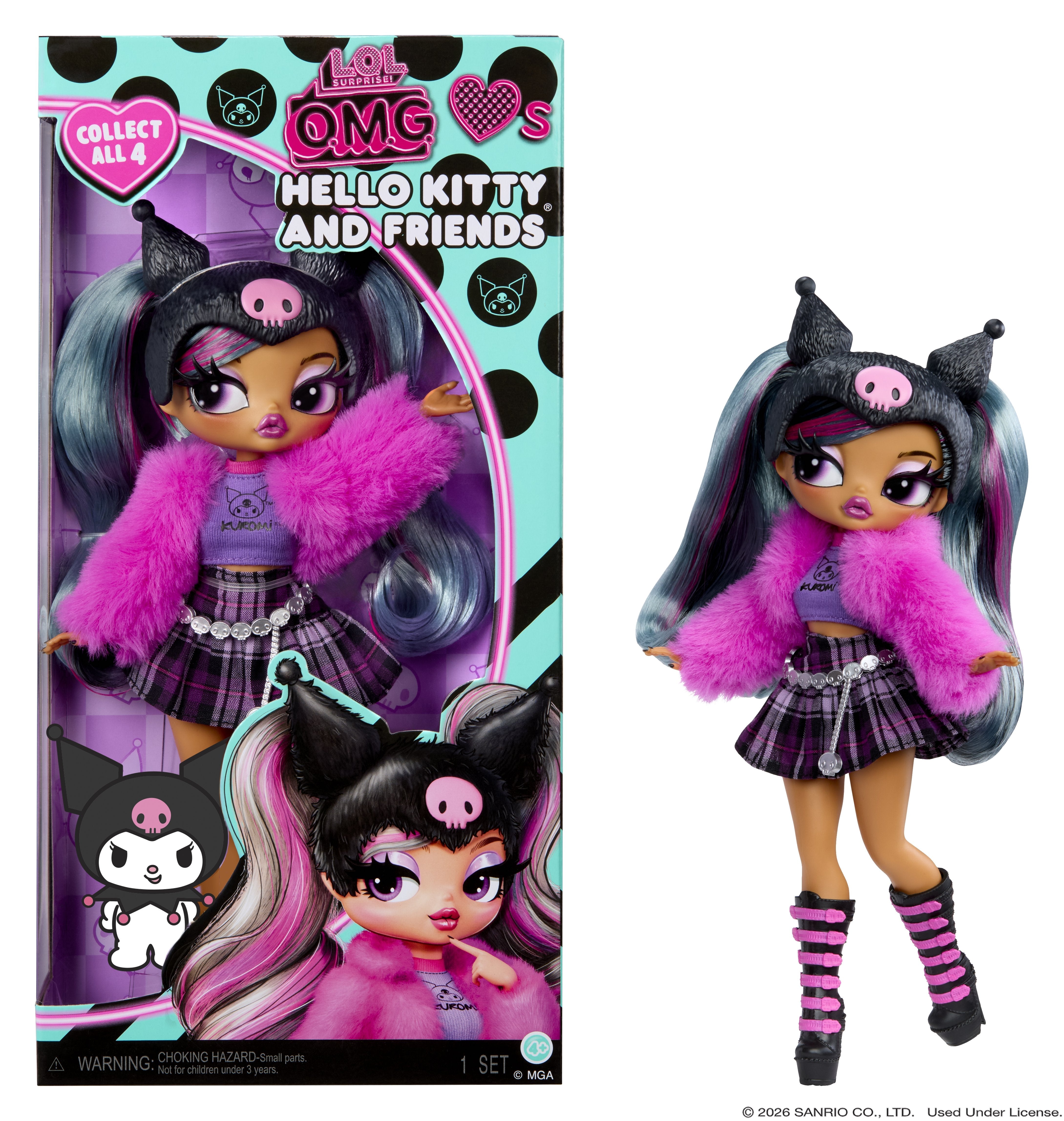 Mga Entertainment Mga L.O.L. Surprise O.M.G. Hello Kitty & Friends -Kuromi 249894-Euc
