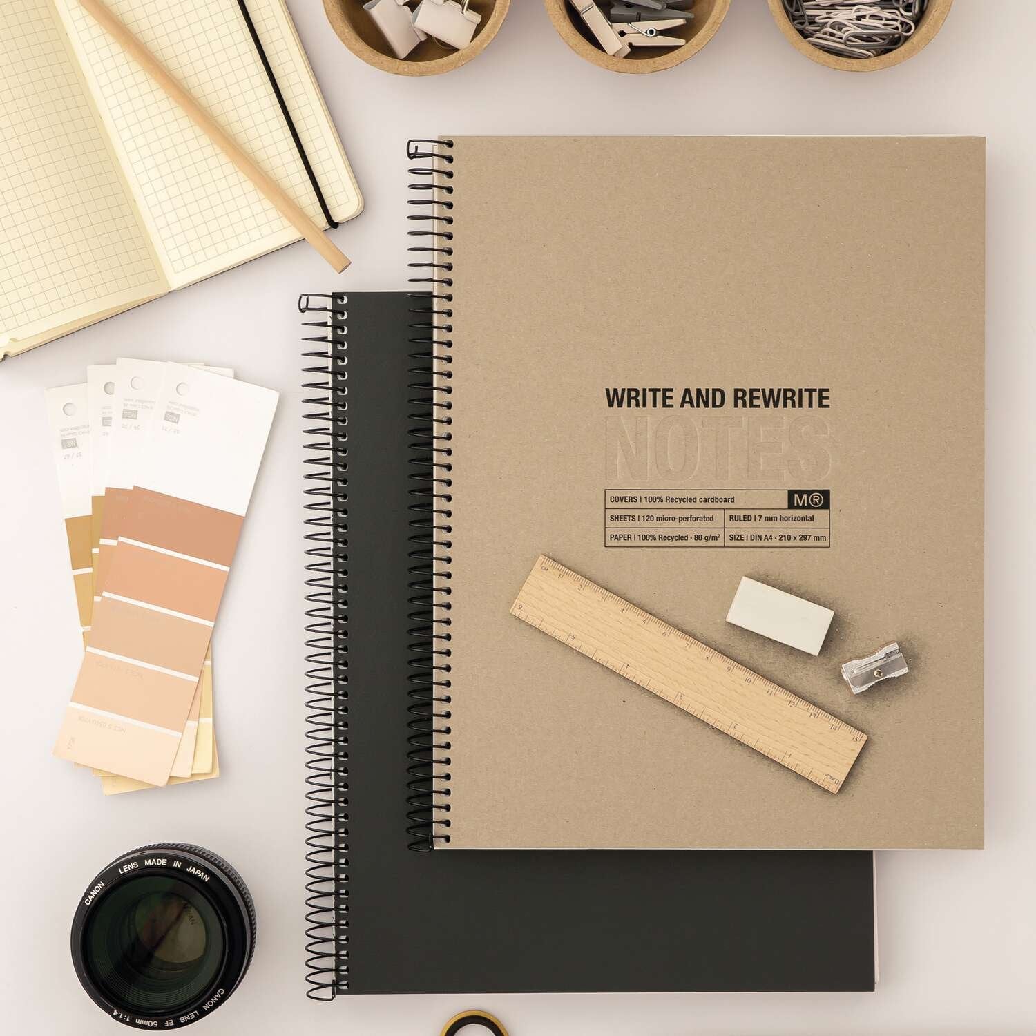 Miquelrius Notizblock Beige Recycle A5 80 Blatt (Speditionsversand)