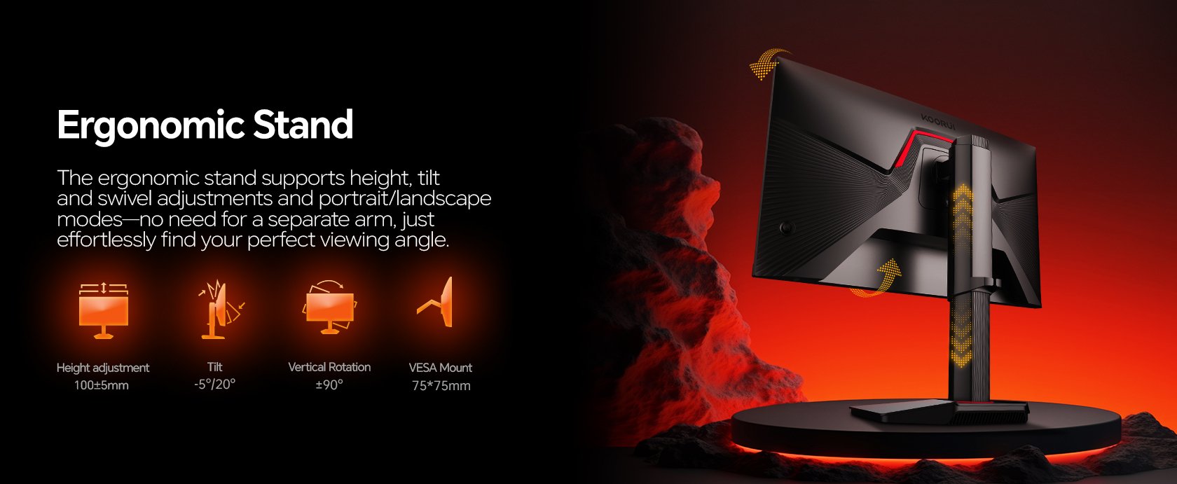 Koorui G2722p Qhd Gaming Monitor 68,6 Cm (27 Zoll)