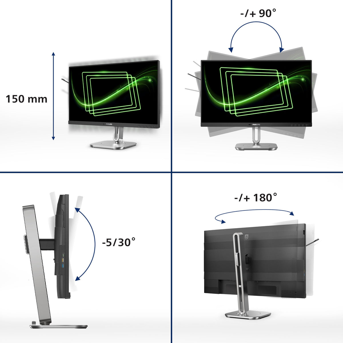 EAN 8721038001723 - Philips 5000 series 24B2G5200/00 pantalla para PC 60,5 cm (23.8") 1920 x 1080 Pixeles Full HD LCD Antraci imagen 4